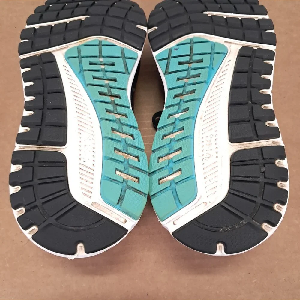 Brooks Ariel 20 Shoes Women 8 B Black Blue Athletic Running Sneakers 1203151B064
